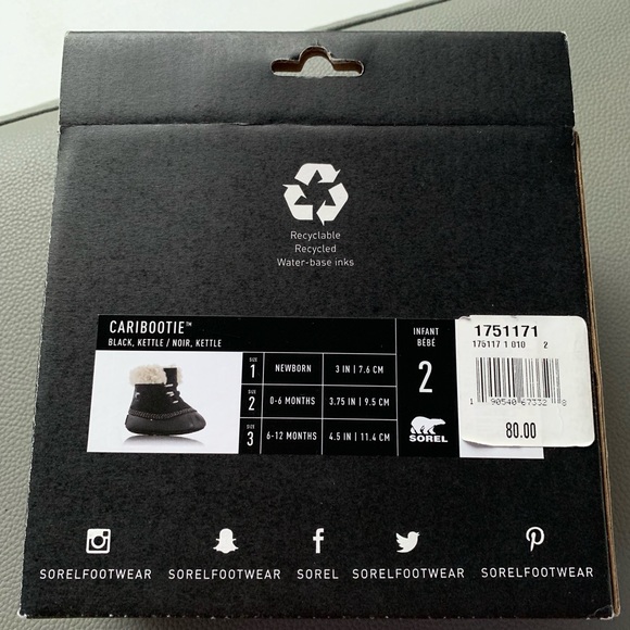 NWT SOREL Caribootie for infant - Picture 7 of 7